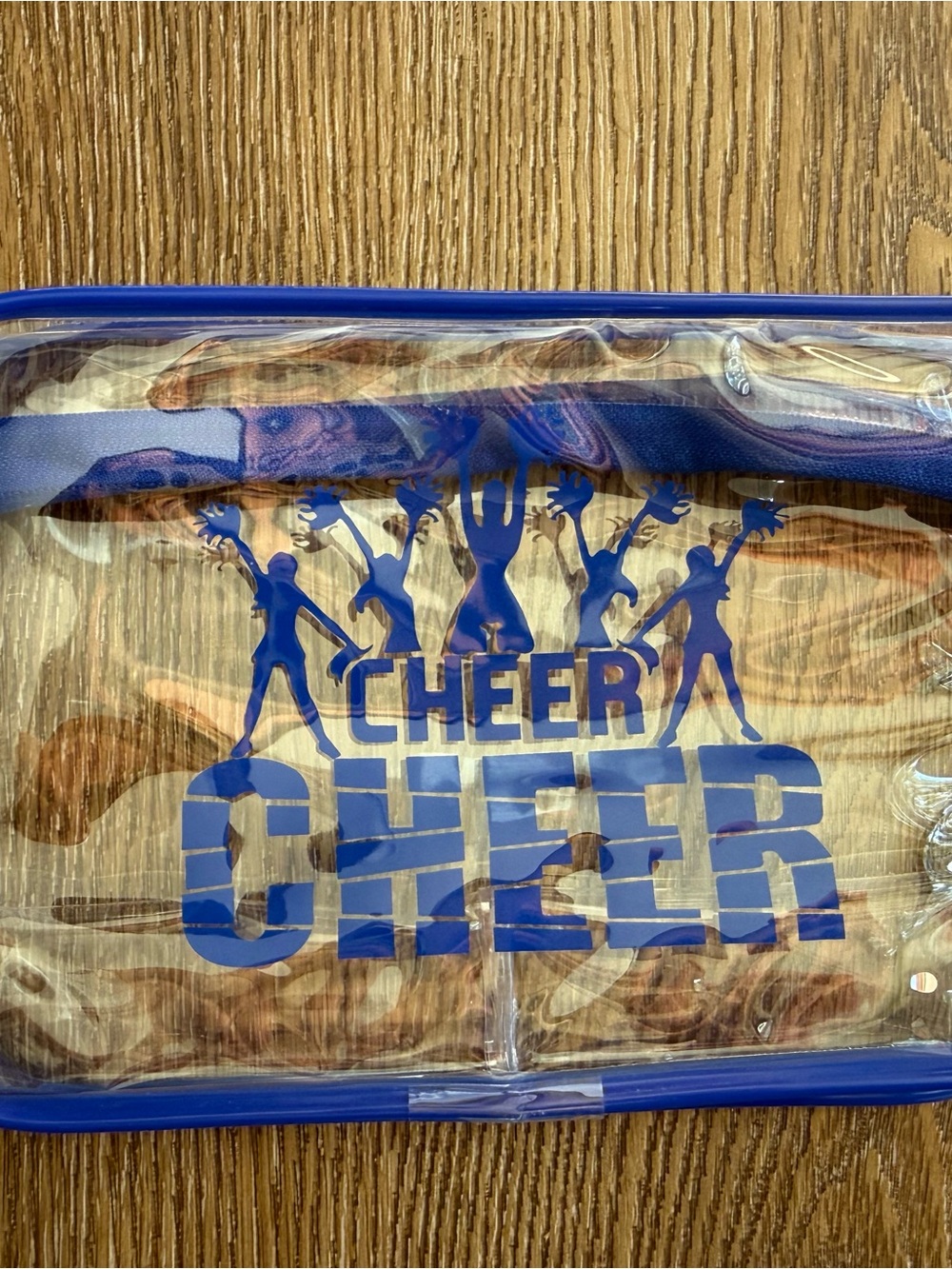 Blue Cheer Clear Zipper Pouch - Cheer Design